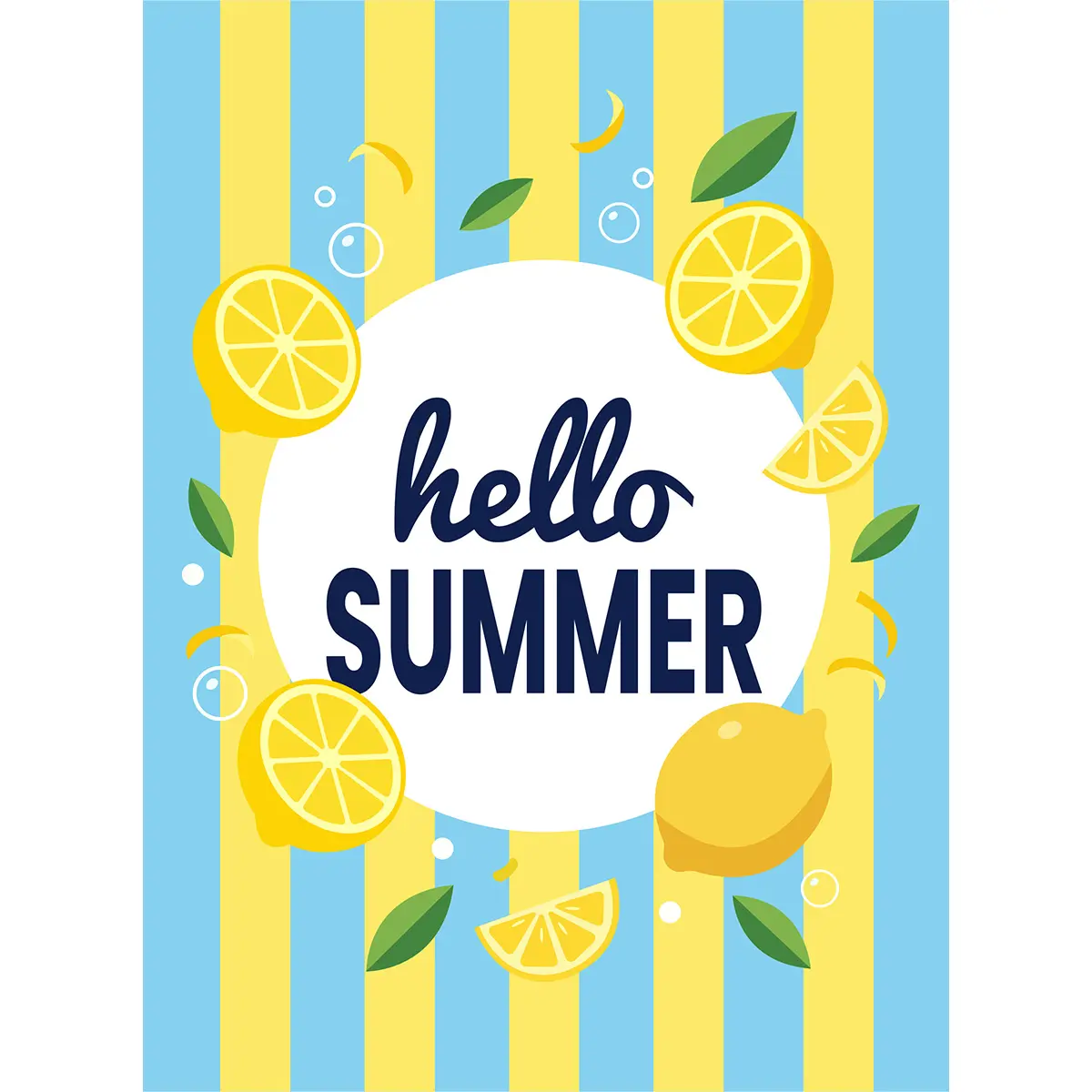 Hello Summer Vector Design