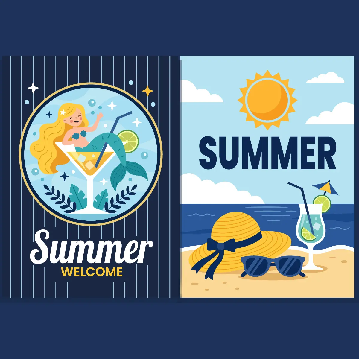 Welcome Summer Vector Design